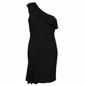 White by Vera Wang Women's Black One Shoulder Dress Size 16 David's Bridal New